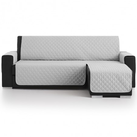 Cubre Chaise Longue Acolchado Gris Claro
